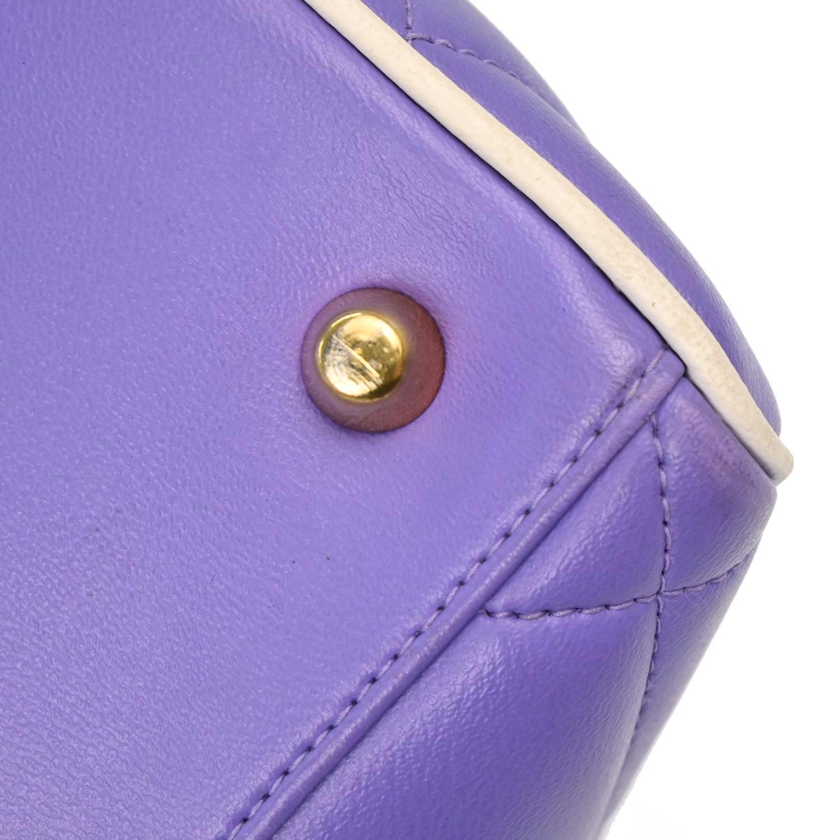 Chanel Purple Calfskin Bowling Bag 50
