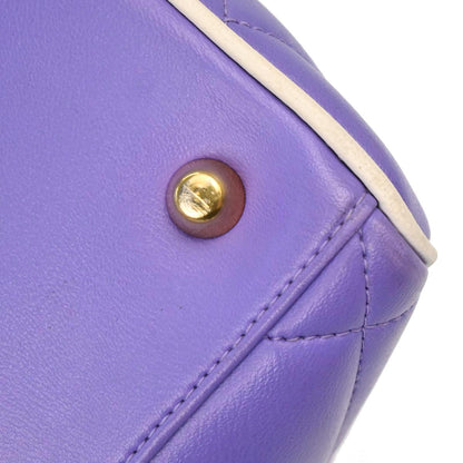 Chanel Purple Calfskin Bowling Bag 50
