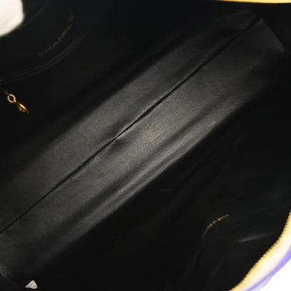 Chanel Purple Calfskin Bowling Bag 50