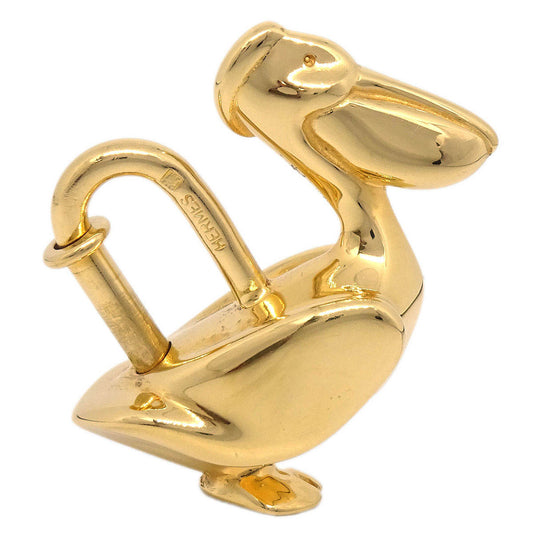Hermes Pelican Motif 1992 Limited Cadena Padlock Gold Bag Charm
