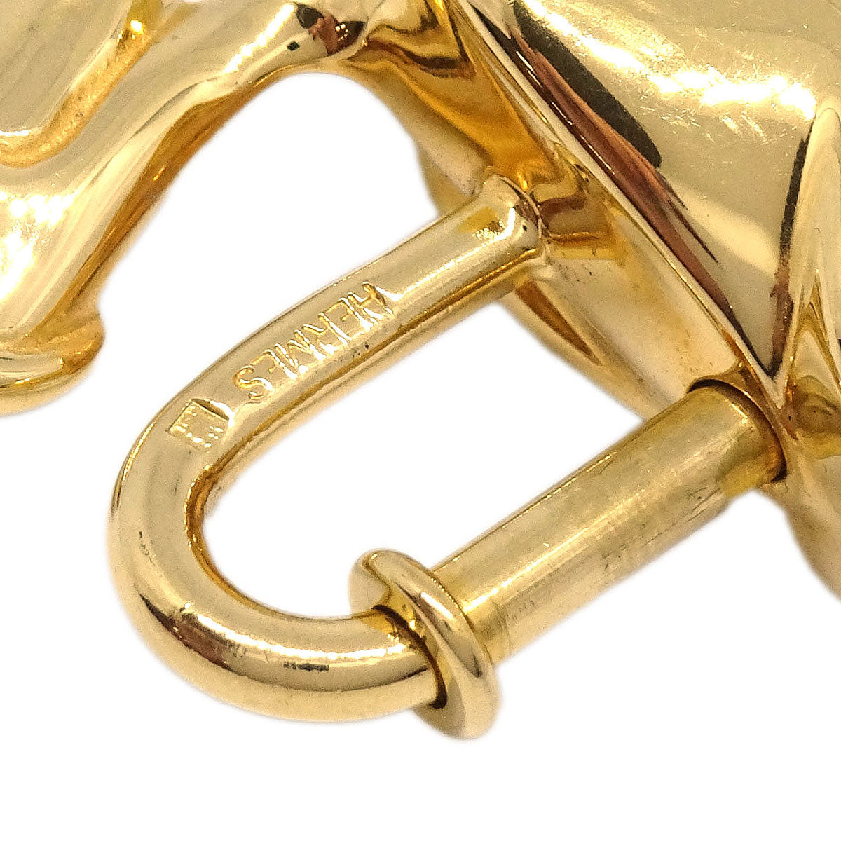 Hermes Pelican Motif 1992 Limited Cadena Padlock Gold Bag Charm