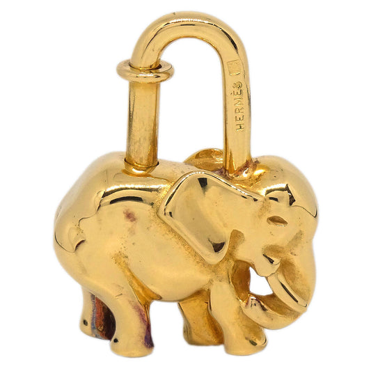 Hermes 1988 Elephant Cadena Gold Small Good