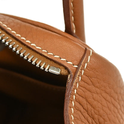 Hermes Gold Taurillon Clemence Lindy 30 Shoulder Bag