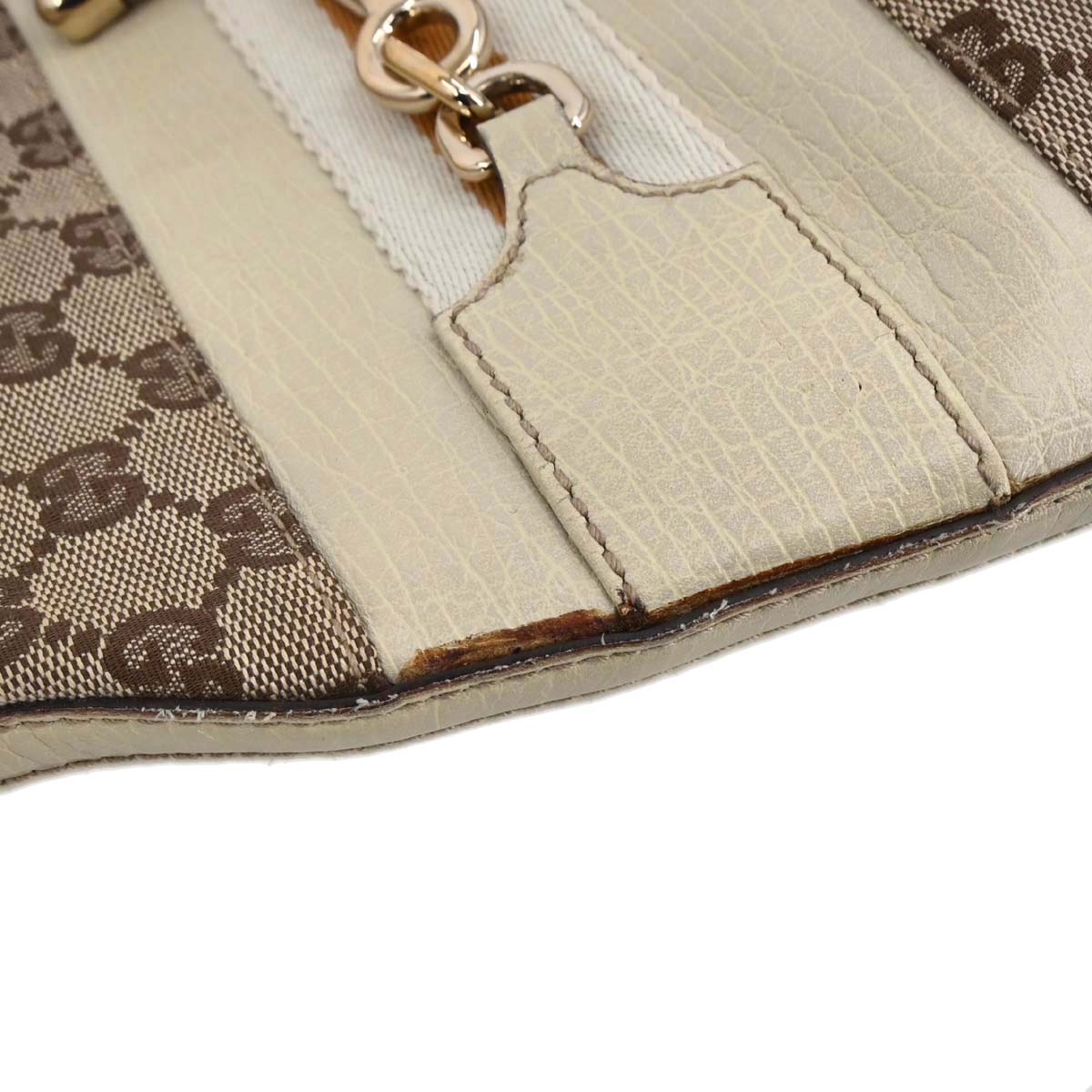 Gucci Beige GG Horsebit Handbag