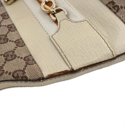 Gucci Beige GG Horsebit Handbag