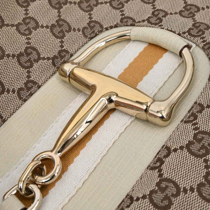 Gucci Beige GG Horsebit Handbag