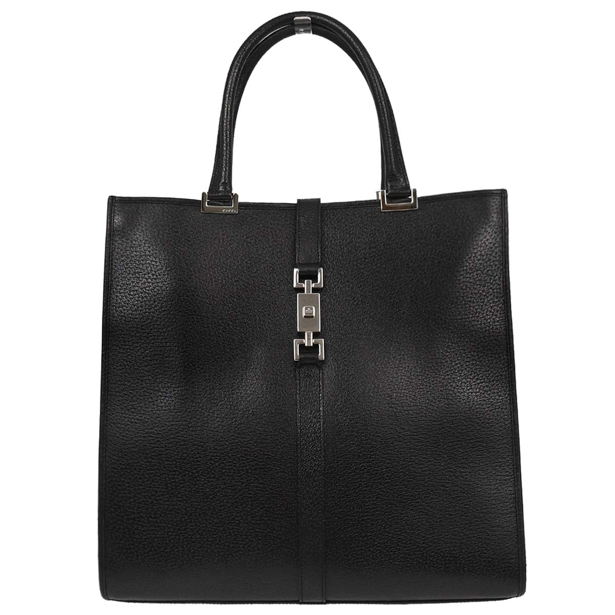 Gucci Black Pig skin Jackie Tote Handbag