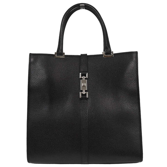 Gucci Black Pig skin Jackie Tote Handbag