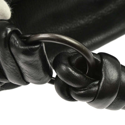 Bottega Veneta Black Leather Intrecciato Handbag