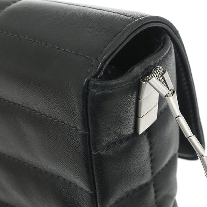 Chanel 1997-1999 Black Lambskin Coco Bar Mademoiselle Lock Shoulder Bag