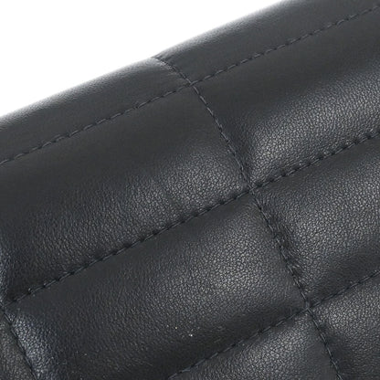 Chanel 1997-1999 Black Lambskin Coco Bar Mademoiselle Lock Shoulder Bag