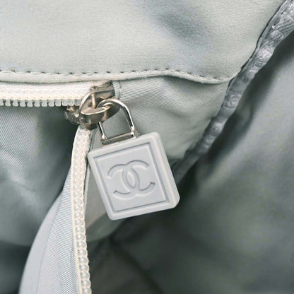 Chanel Gray Nylon Sport Line Choco Bar Shoulder Bag