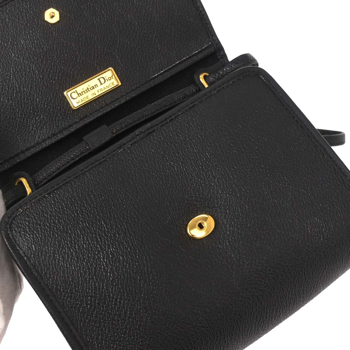 Christian Dior Black PVC Honeycomb Shoulder Bag