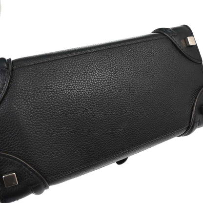 Celine Black Luggage Micro Tote Handbag