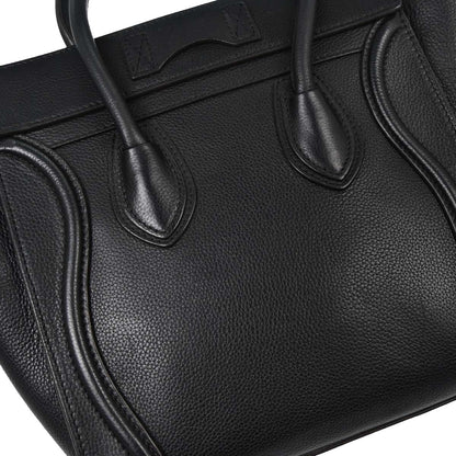 Celine Black Luggage Micro Tote Handbag
