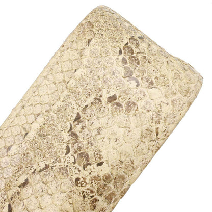 Chanel * Beige Python Stone Handbag