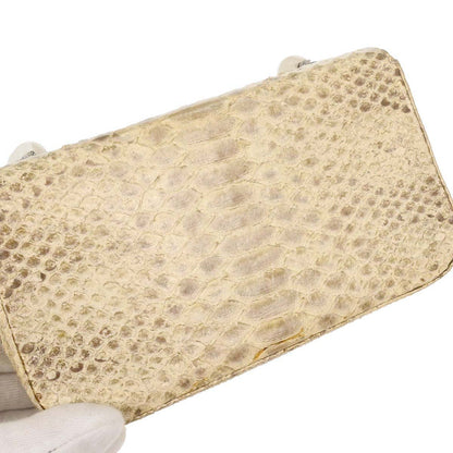 Chanel * Beige Python Stone Handbag