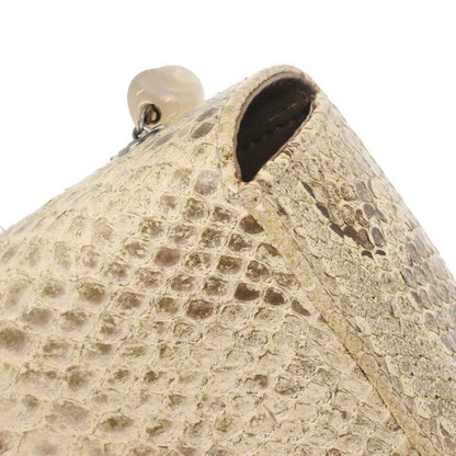 Chanel * Beige Python Stone Handbag
