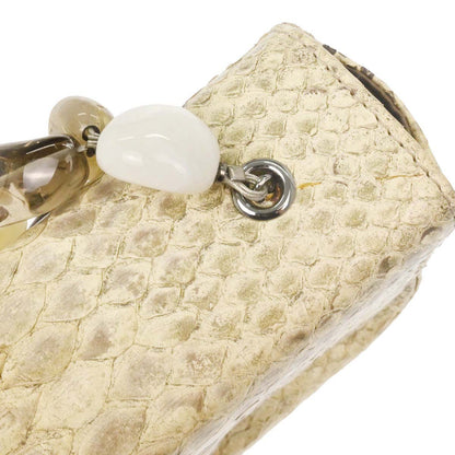 Chanel * Beige Python Stone Handbag