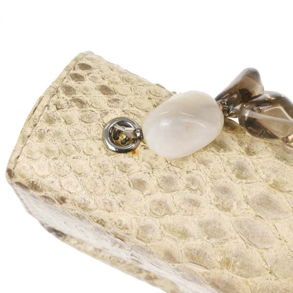Chanel * Beige Python Stone Handbag