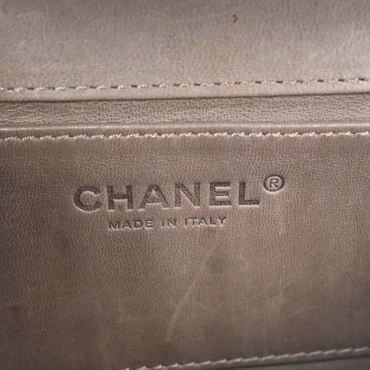 Chanel * Beige Python Stone Handbag