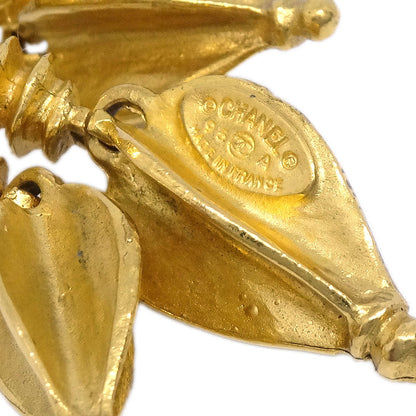 Chanel Dangle Clip-On Earrings Gold 95A