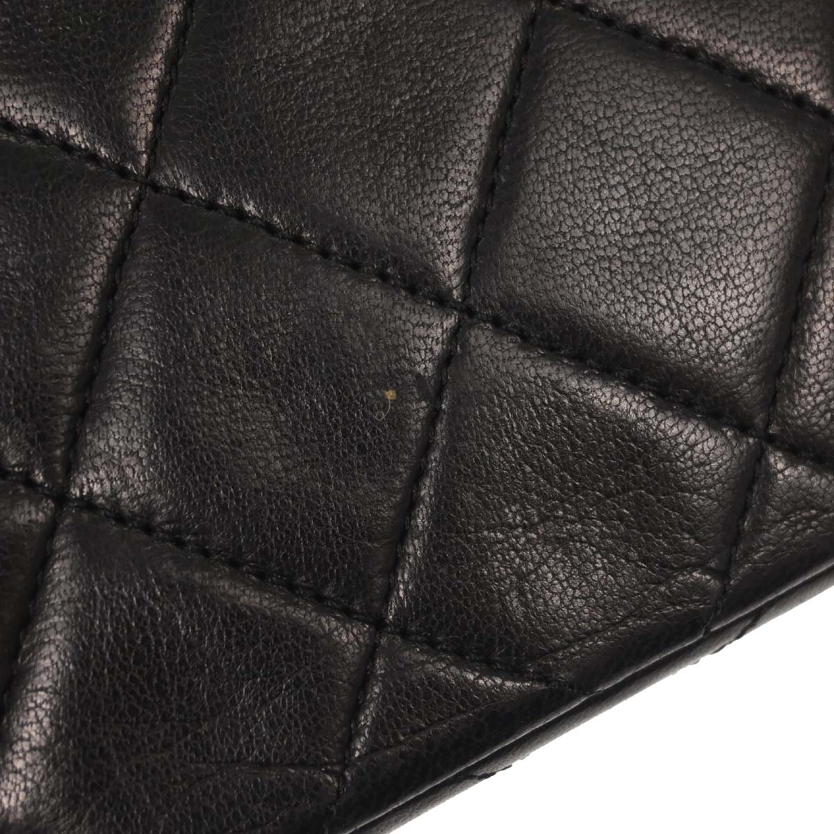 Chanel 1989-1991 Black Lambskin Turnlock Mini Full Flap Shoulder Bag