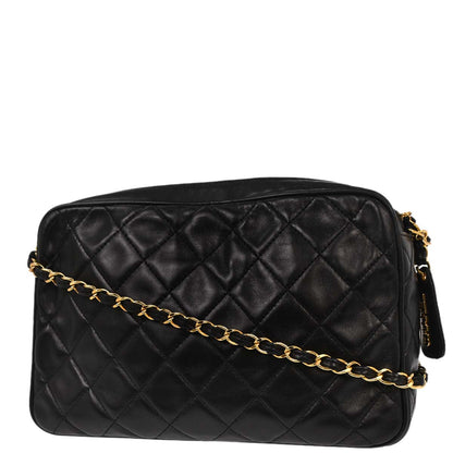 Chanel Black Lambskin Camera Bag Large