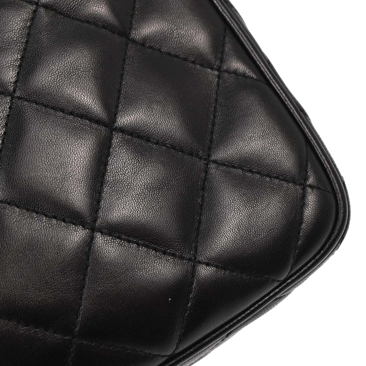 Chanel Black Lambskin Camera Bag Large