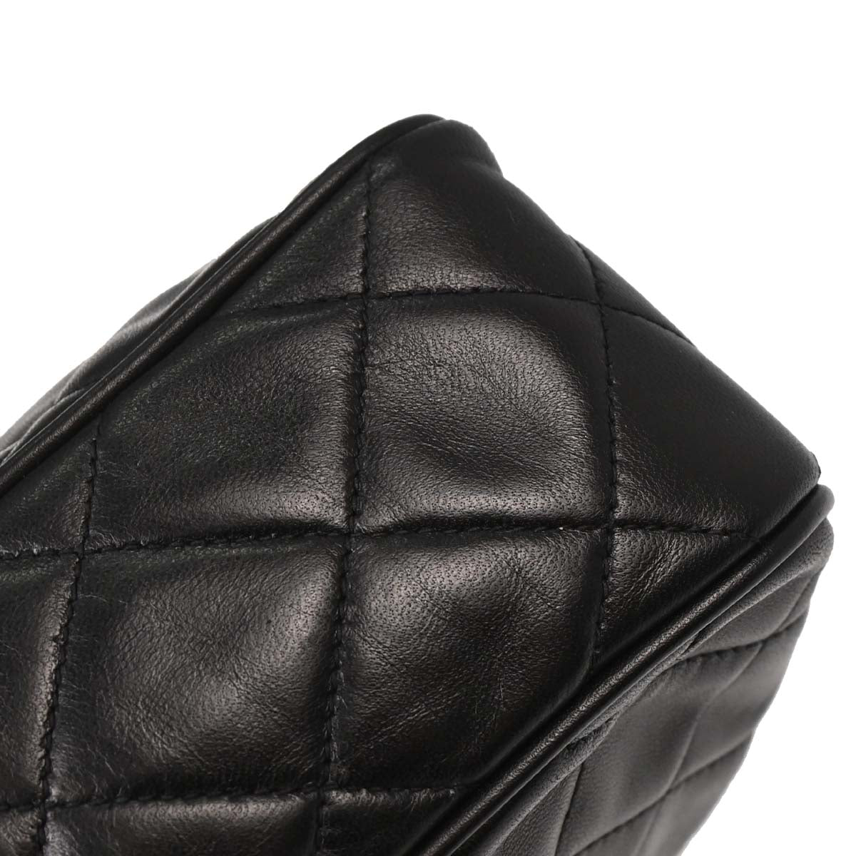 Chanel Black Lambskin Camera Bag Large