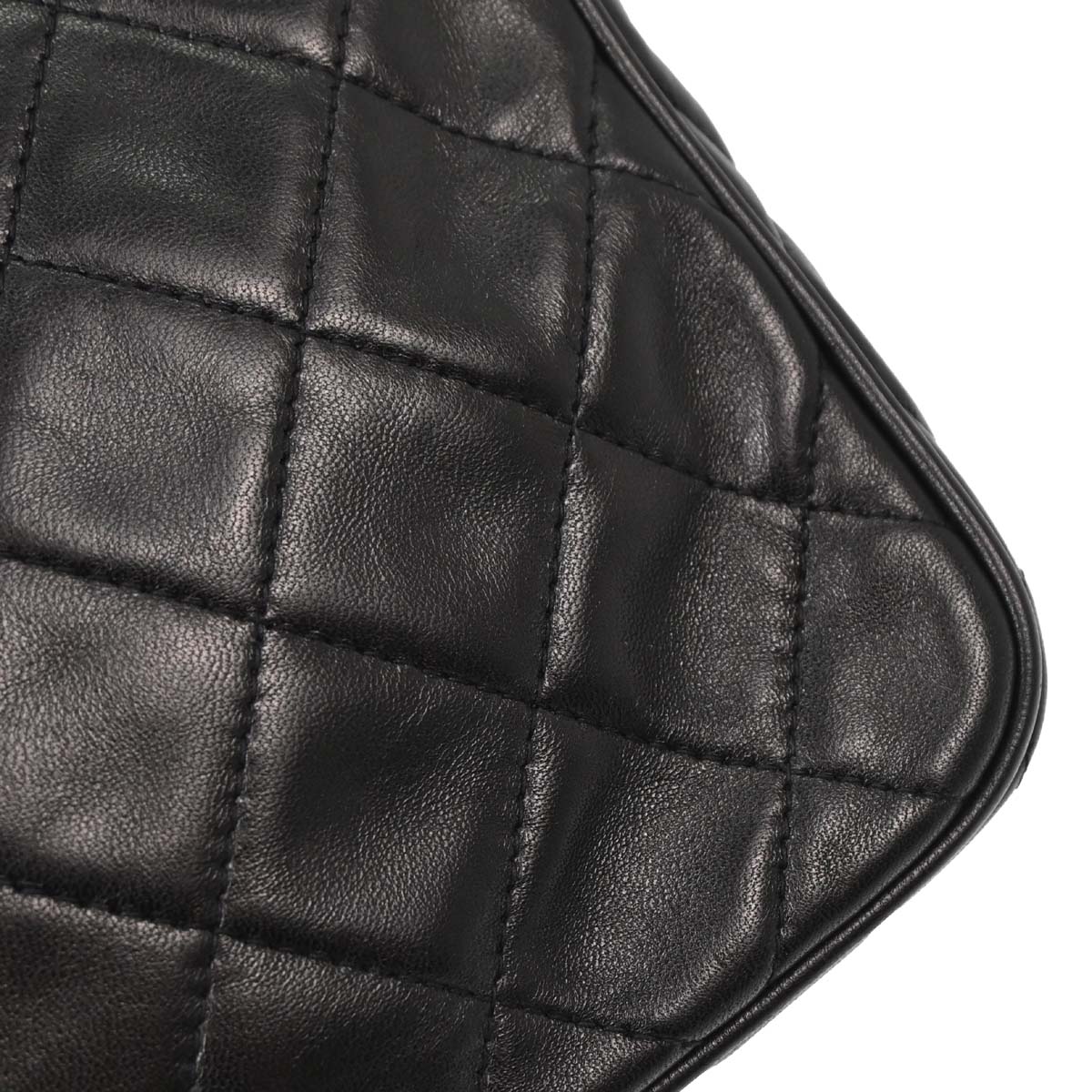 Chanel Black Lambskin Camera Bag Large