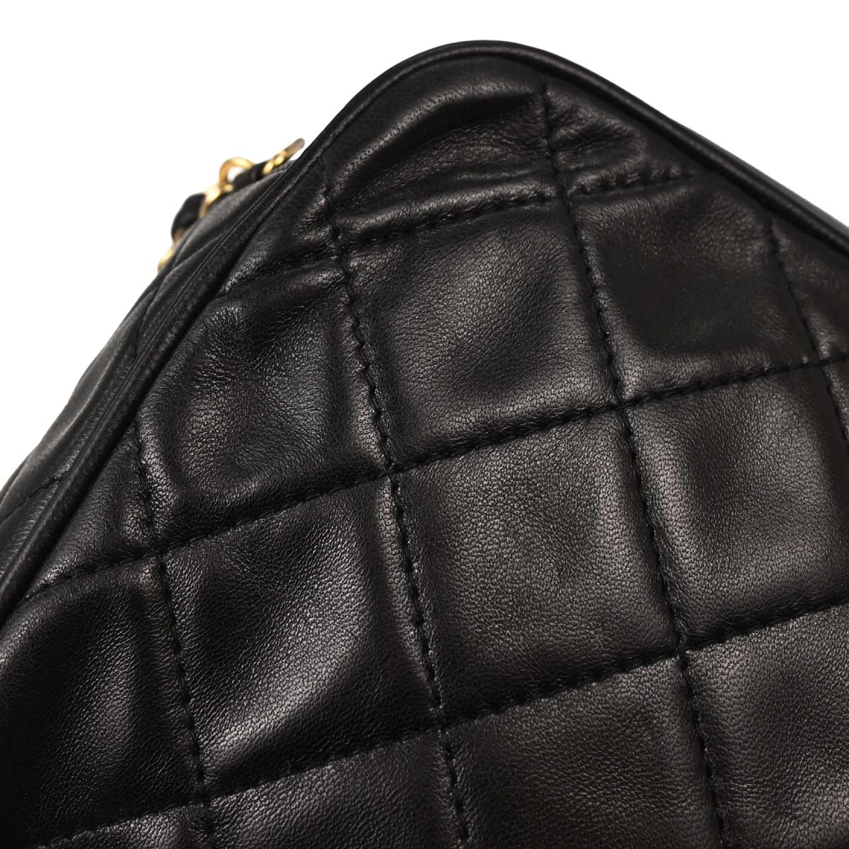 Chanel Black Lambskin Camera Bag Large
