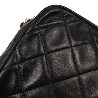 Chanel Black Lambskin Camera Bag Large