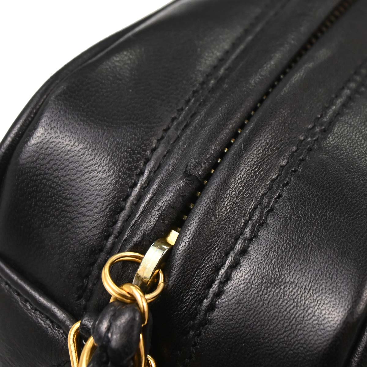 Chanel Black Lambskin Camera Bag Large