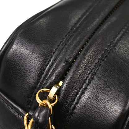 Chanel Black Lambskin Camera Bag Large