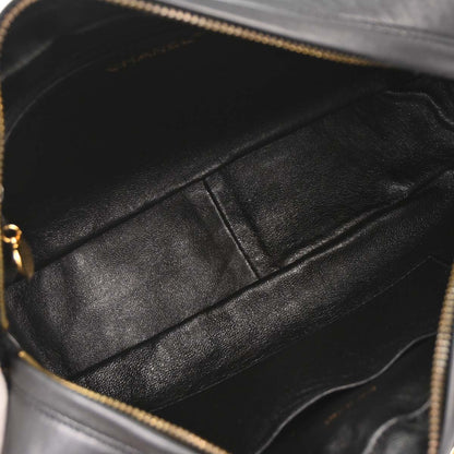 Chanel Black Lambskin Camera Bag Large