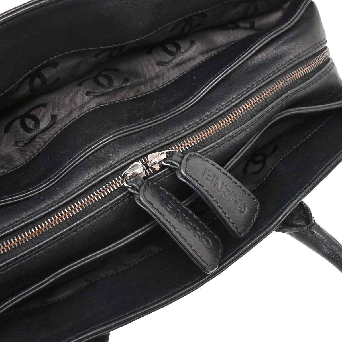 Chanel Black Calfskin 2way Shoulder Tote Bag
