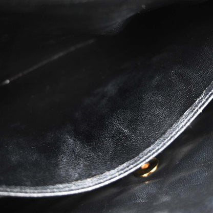 Chanel Black Caviar Skin Straight Flap Handbag