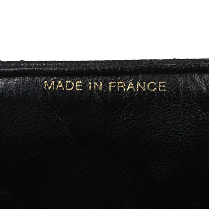 Chanel Black Caviar Skin Straight Flap Handbag
