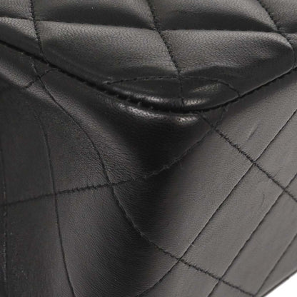Chanel Black Lambskin Jumbo Classic Double Flap Shoulder Bag