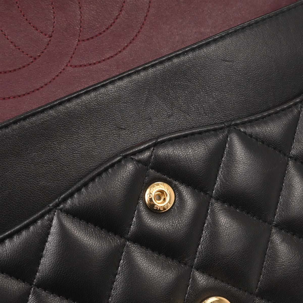 Chanel Black Lambskin Jumbo Classic Double Flap Shoulder Bag