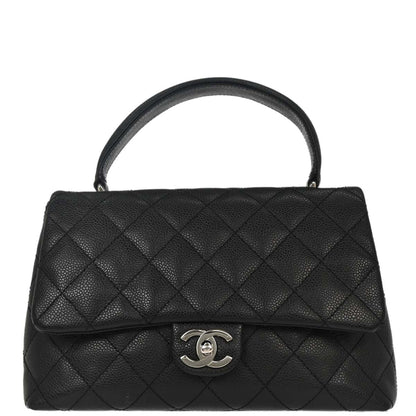 Chanel Black Caviar Skin Top Handle Handbag