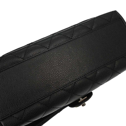 Chanel Black Caviar Skin Top Handle Handbag