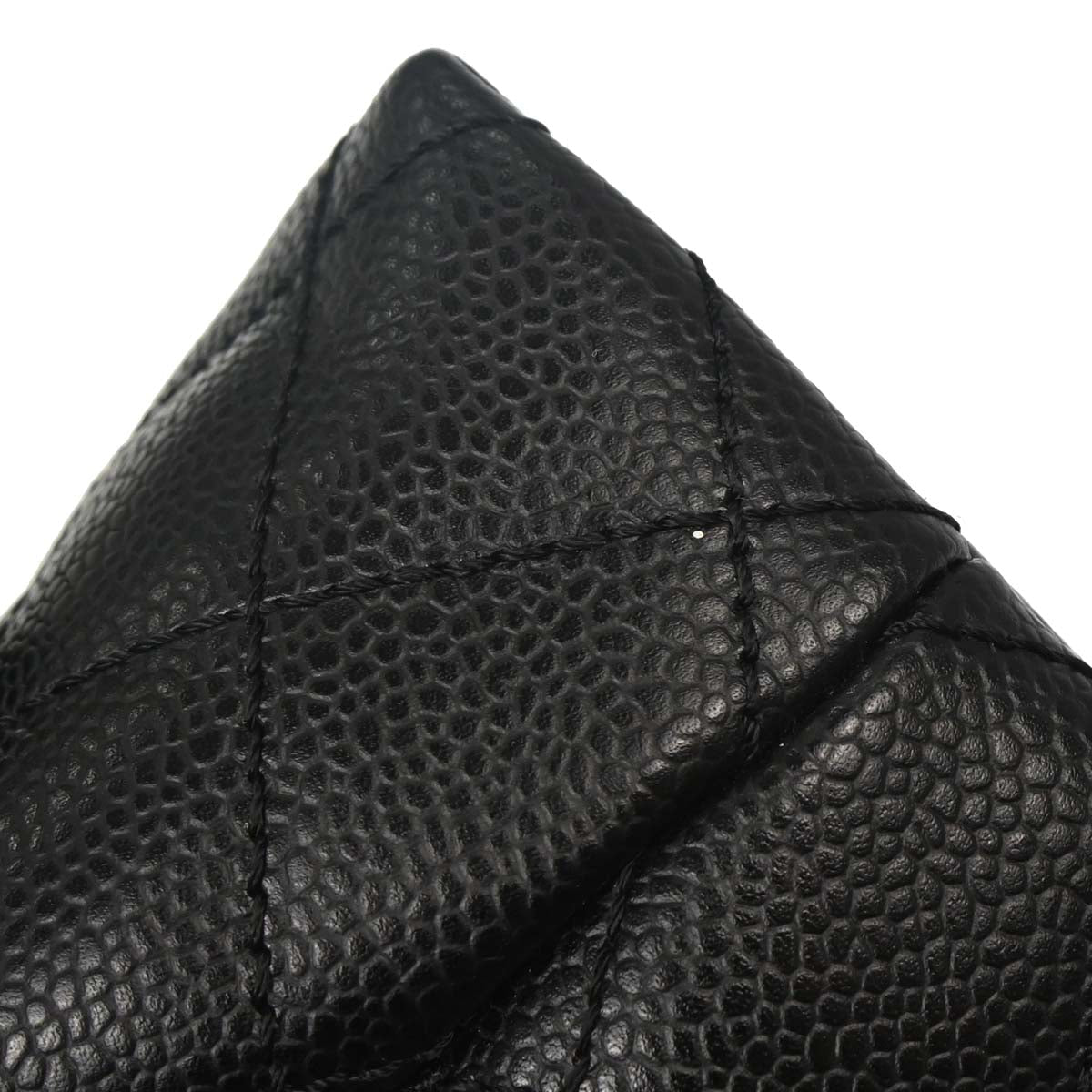 Chanel Black Caviar Skin Top Handle Handbag
