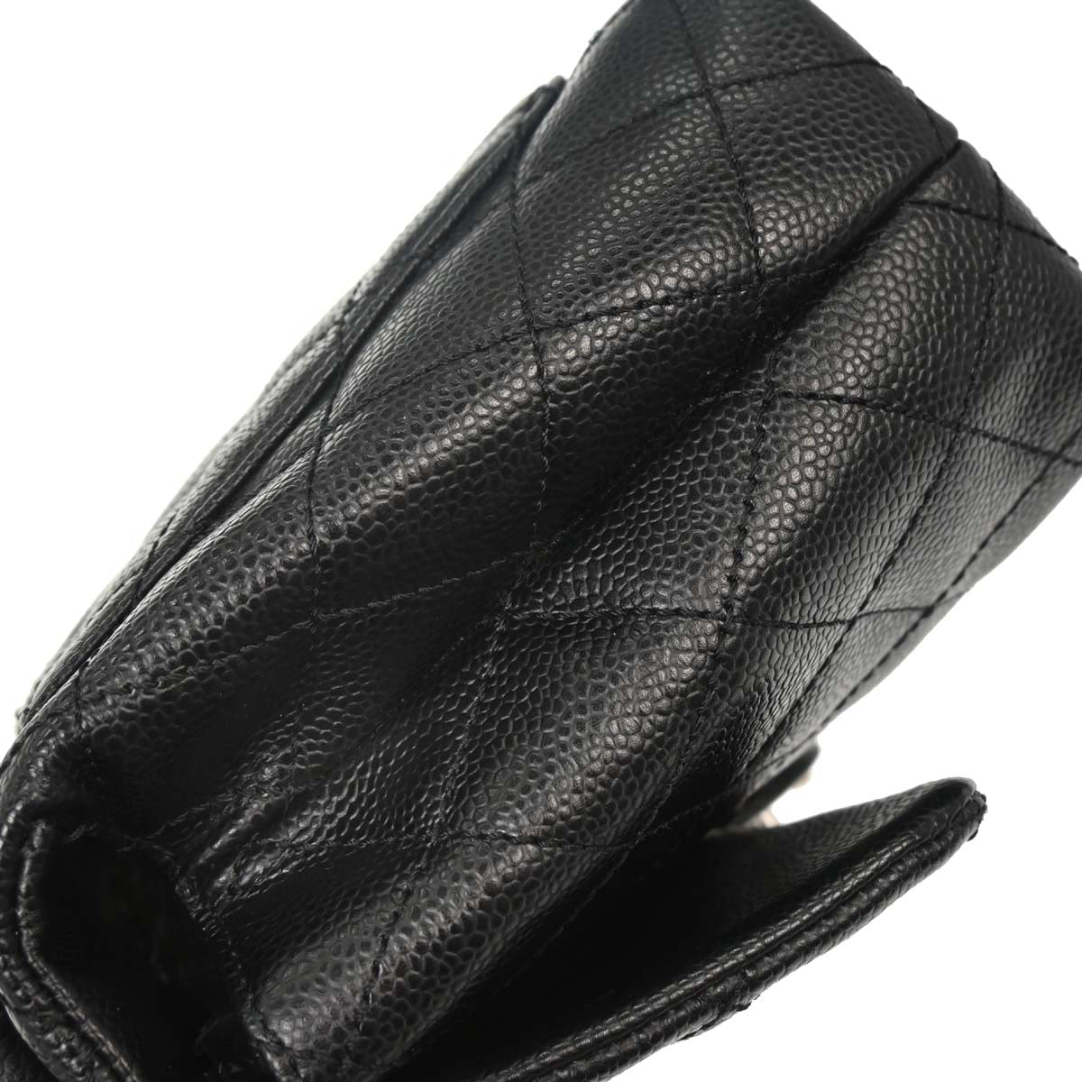 Chanel Black Caviar Skin Top Handle Handbag