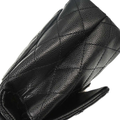 Chanel Black Caviar Skin Top Handle Handbag