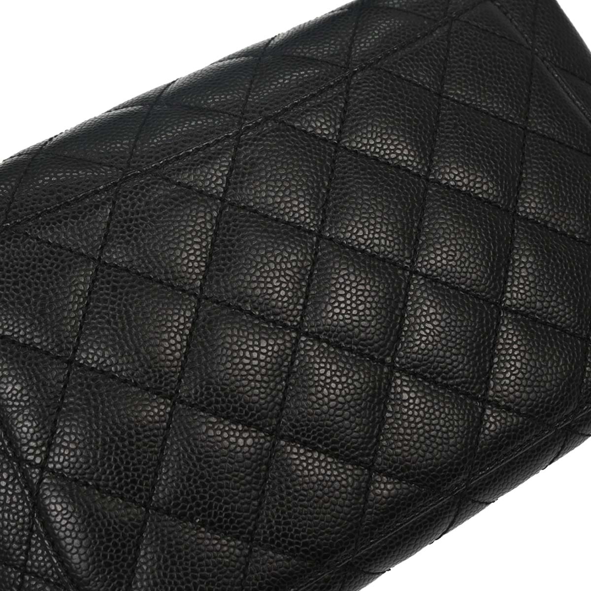 Chanel Black Caviar Skin Top Handle Handbag