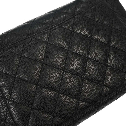 Chanel Black Caviar Skin Top Handle Handbag