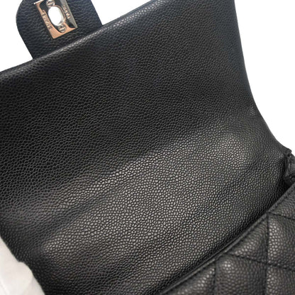 Chanel Black Caviar Skin Top Handle Handbag