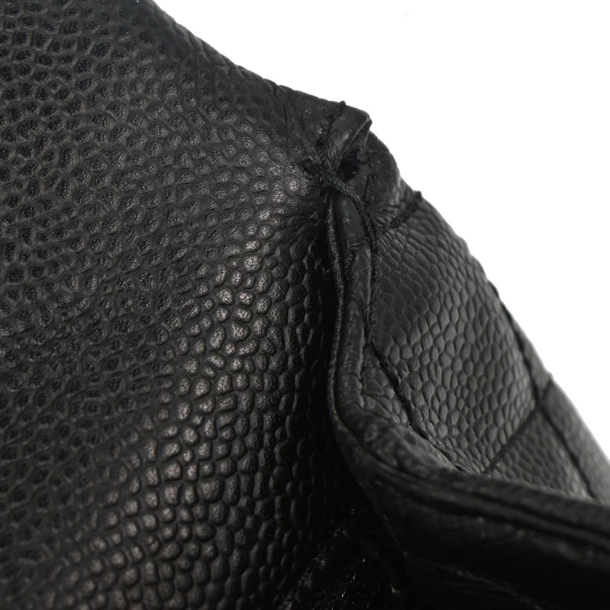 Chanel Black Caviar Skin Top Handle Handbag